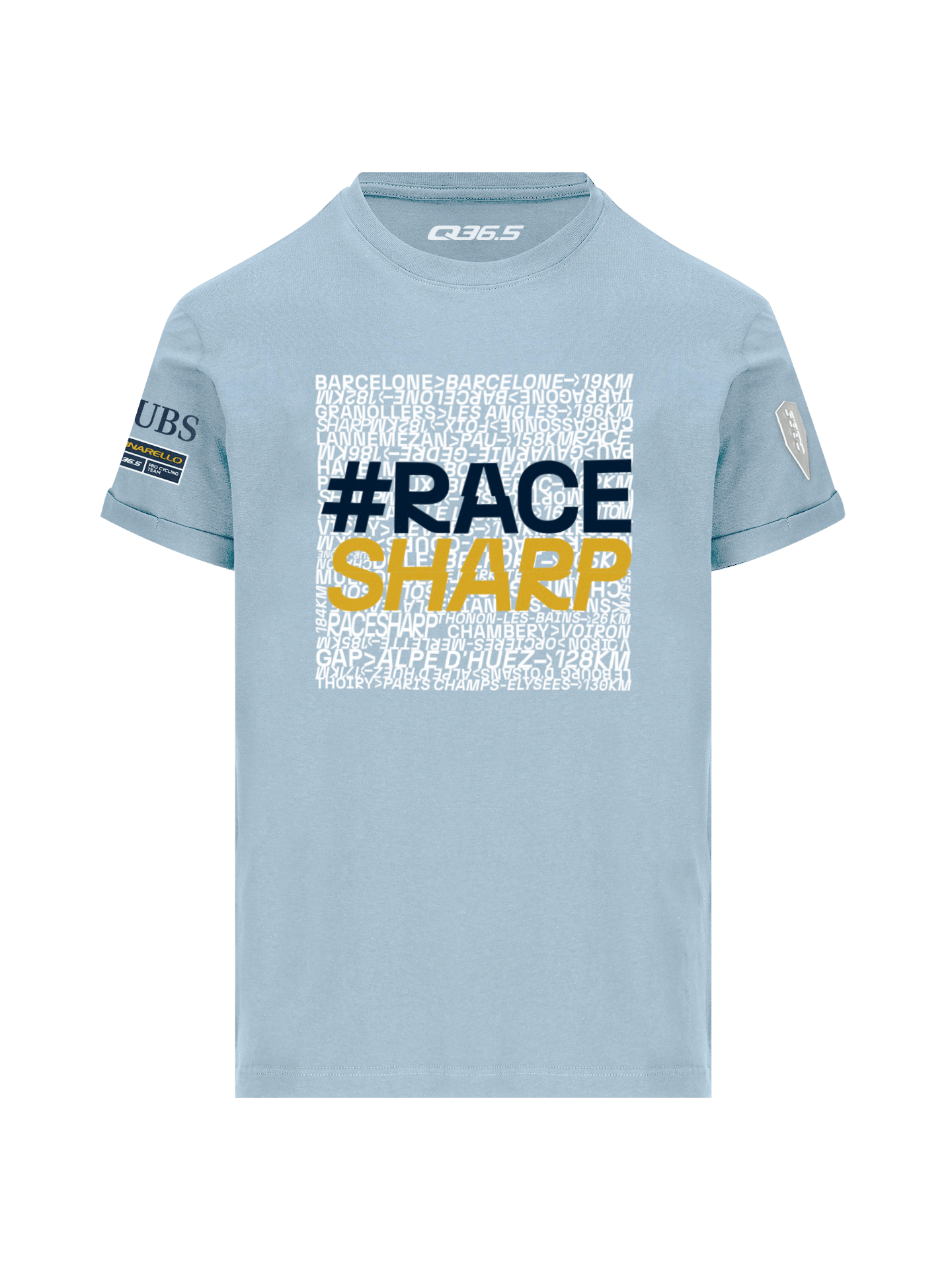 Pro Cycling Team T-shirt Race Sharp Light Blue