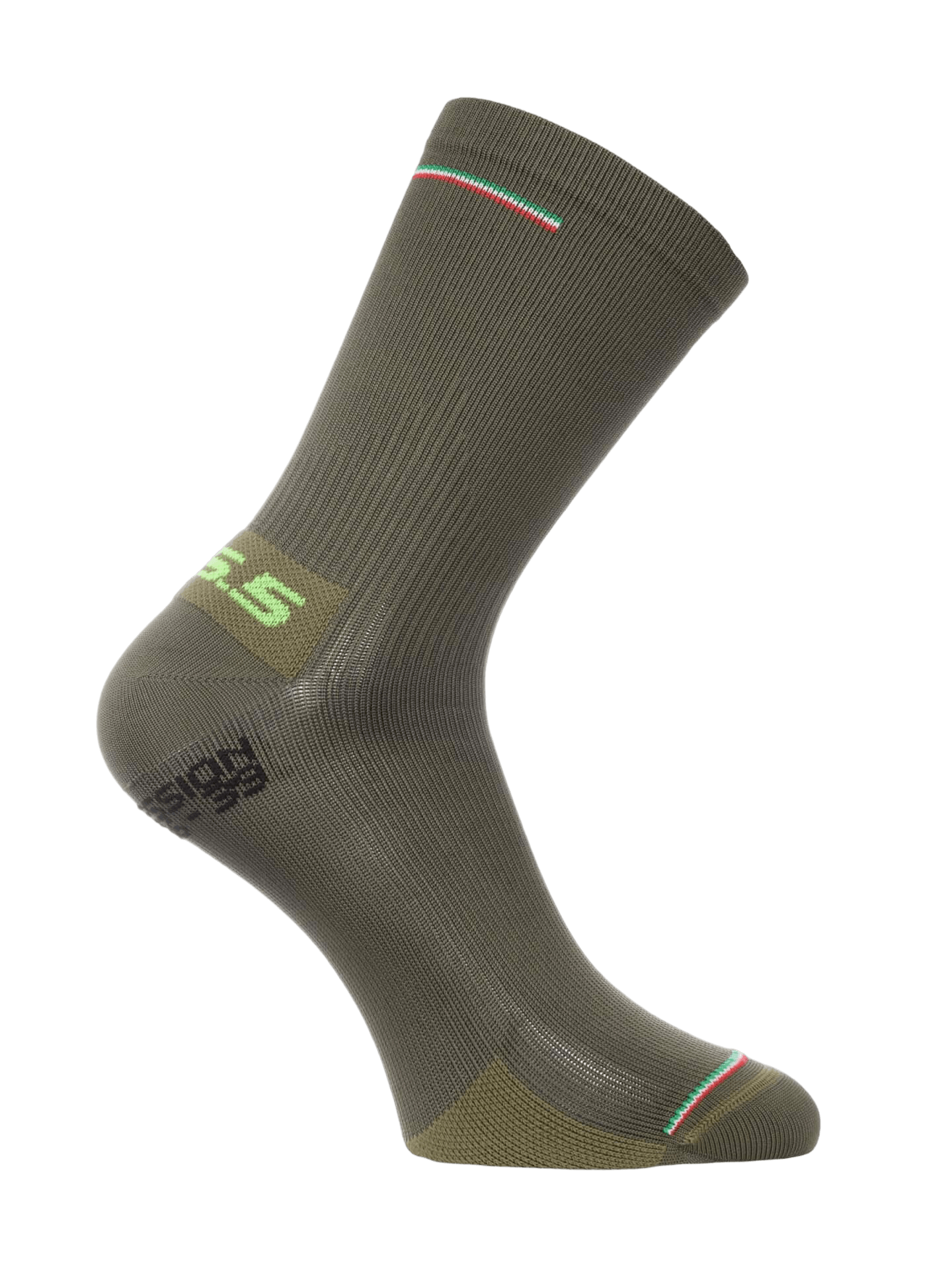 compression-wool-cycling-socks-olive-green-2067