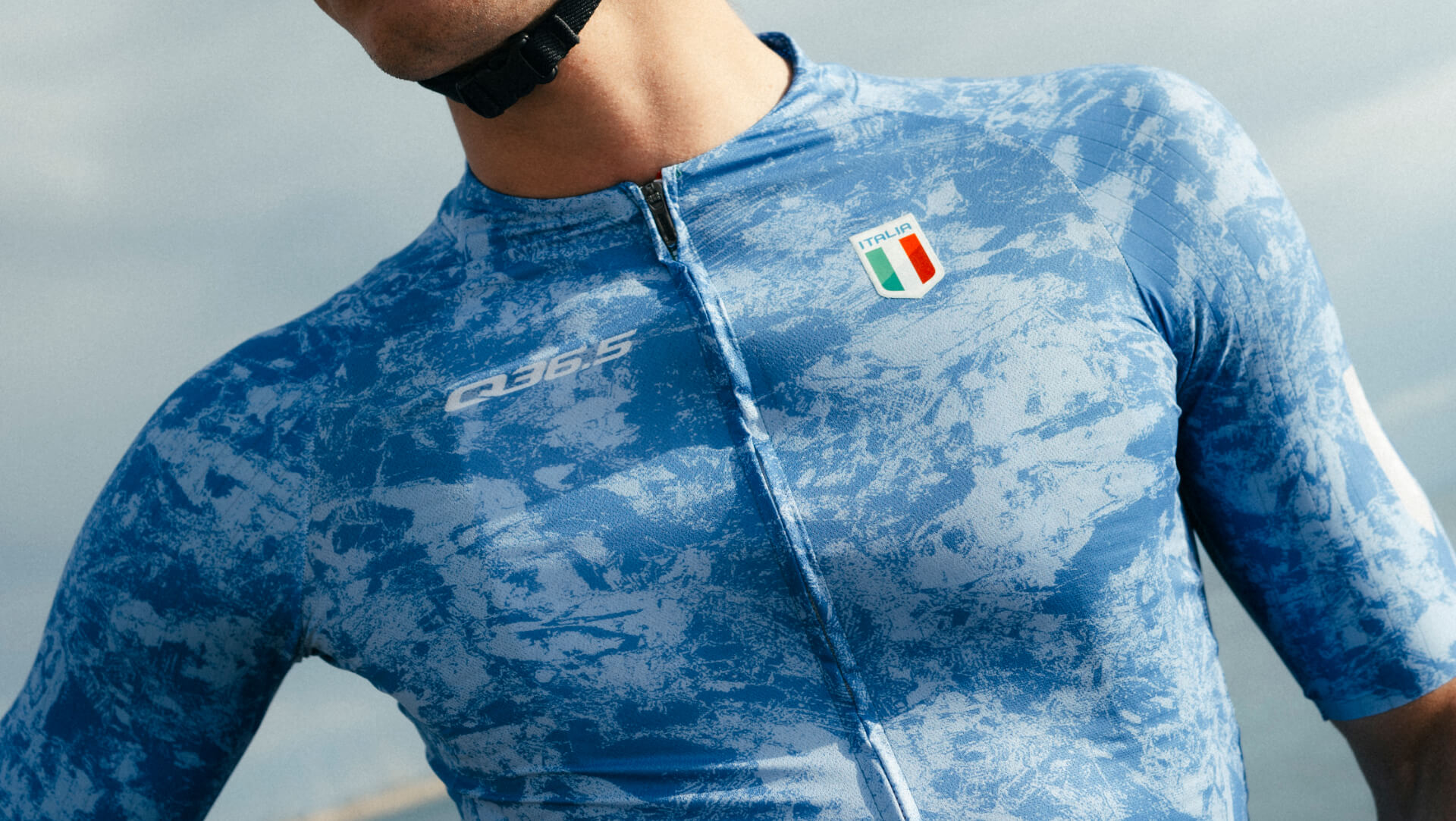 ALE' Solid Flash Maillot à manches courtes pour homme, Bleu Italie, TT-Grand ALE' Solid Flash Maillot à manches courtes pour homme, Bleu Italie, TT-Grand