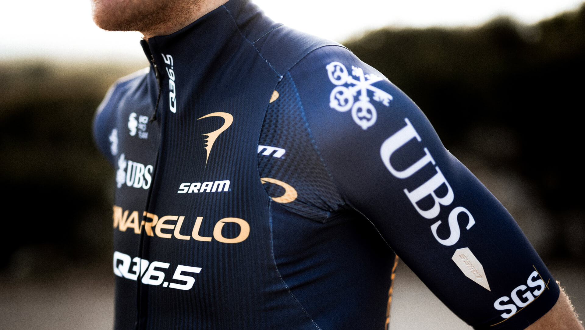 Pro Cycling Team Weste Herren Q36.5 - Natürliche Winddichtigkeit  